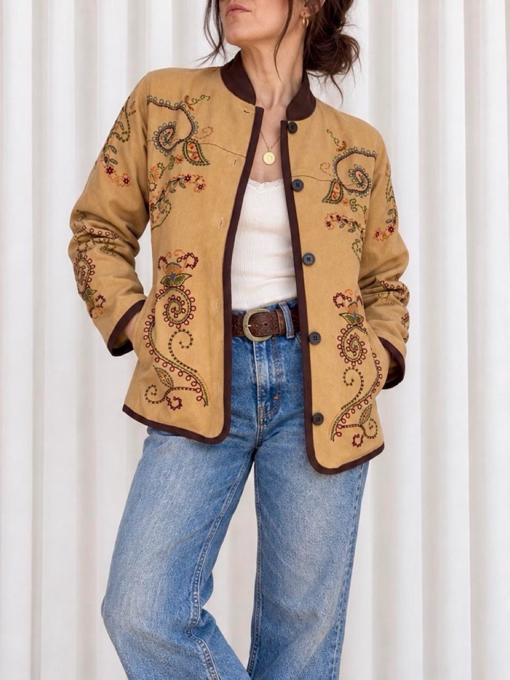 Embroidered Western Boho Barn Jacket